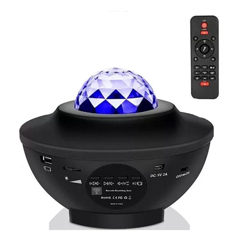 GENERICO - Proyector Led de Estrellas con Bluetooth y Mando a Distancia