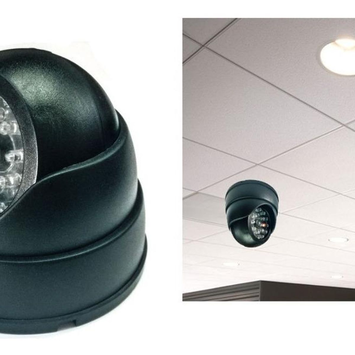 GENERICO - Cámara de Vigilancia Falsa con Luz LED Intermitente