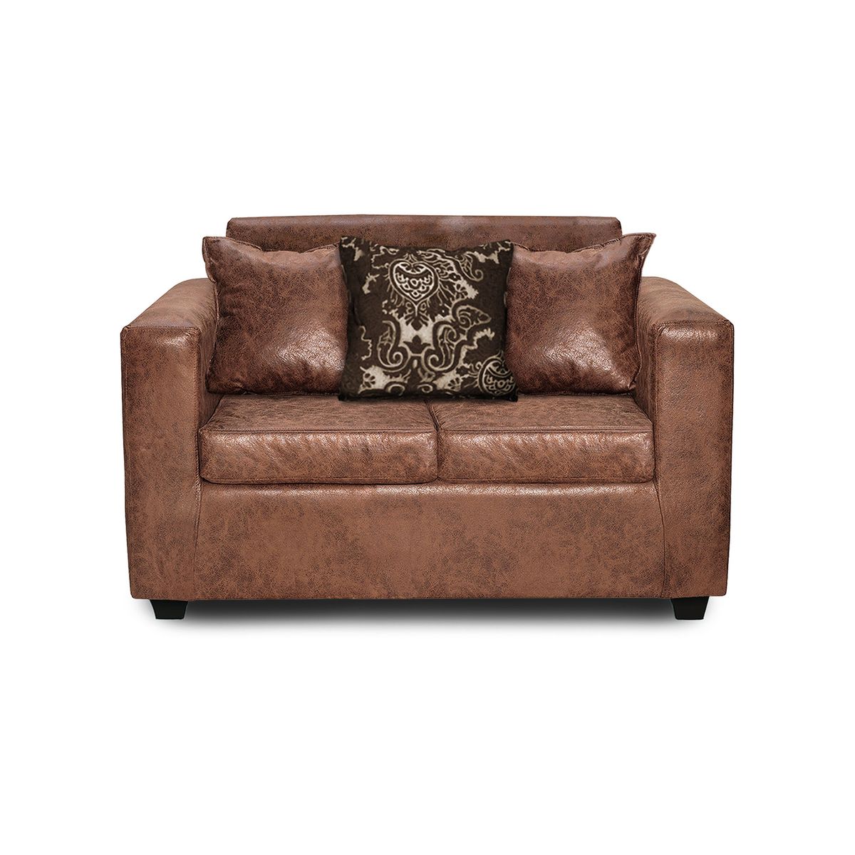 ADONIS LEUDH - Sofá 2 Personas Ezeiza Envejecido Café Claro