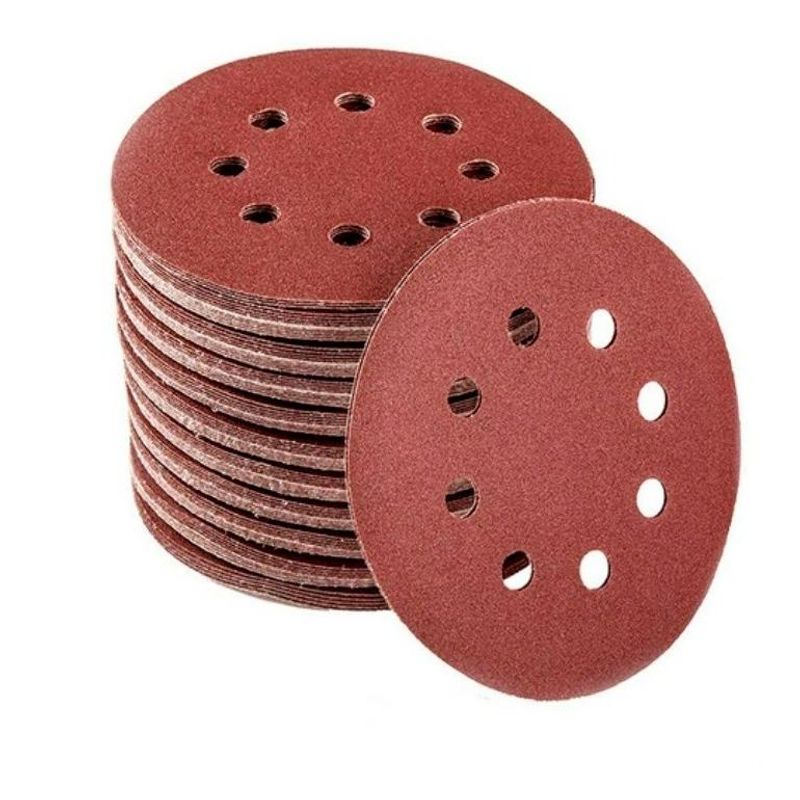GENERICO - Juego de 100 Discos de Lijado Velcro 125mm 180