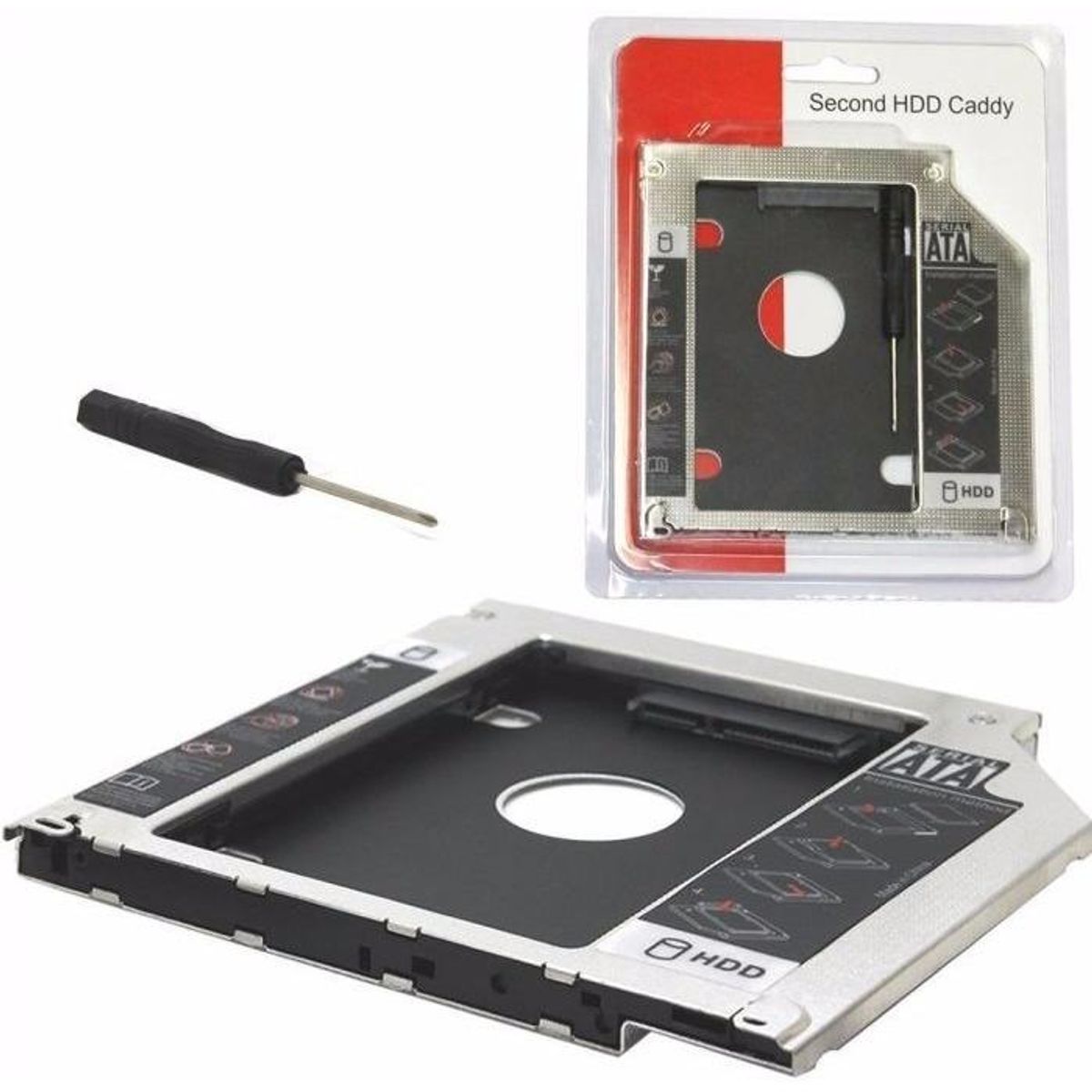 GENERICO - Caddy Adaptador para Disco Duro de 127mm para Notebook