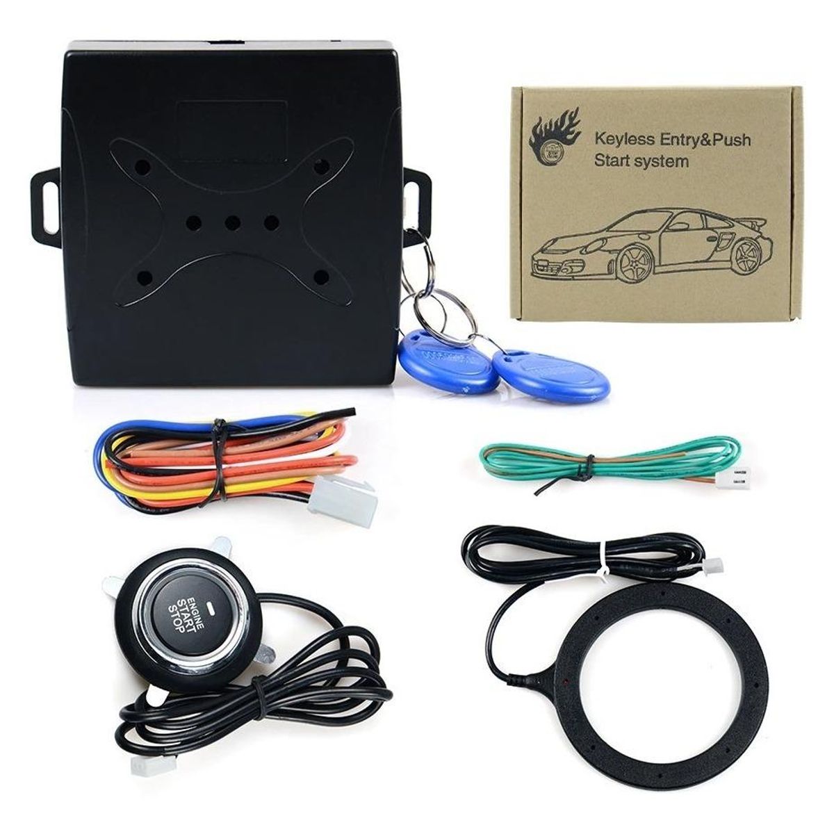 GENERICO - Sistema de Arranque Sin Llave con Chip RFID para Auto