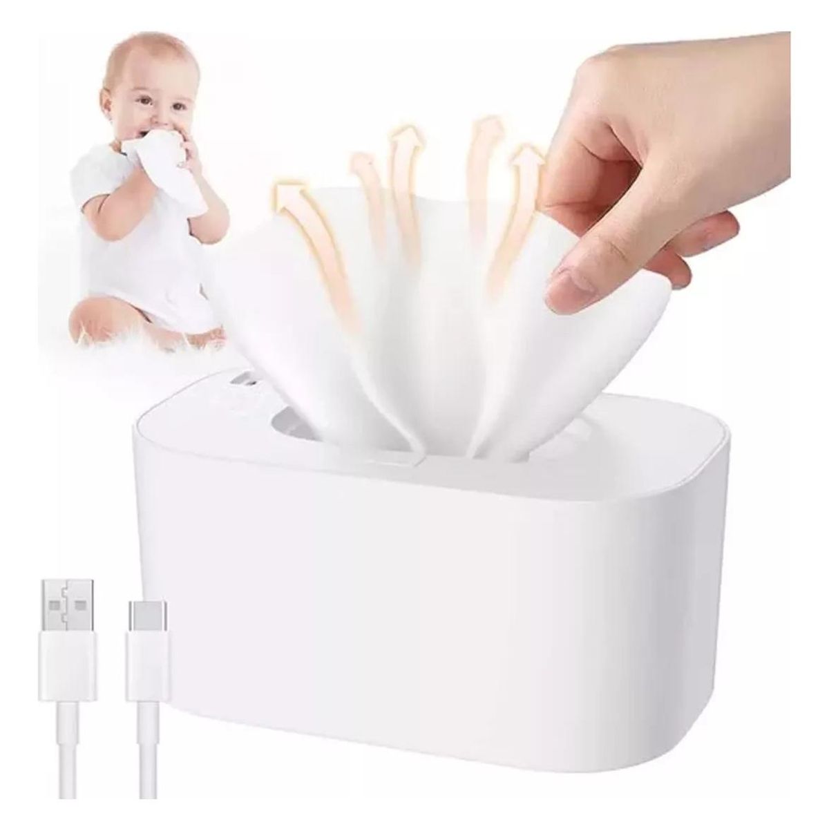 GENERICO - Calentador Portátil de Toallitas Húmedas para Bebés