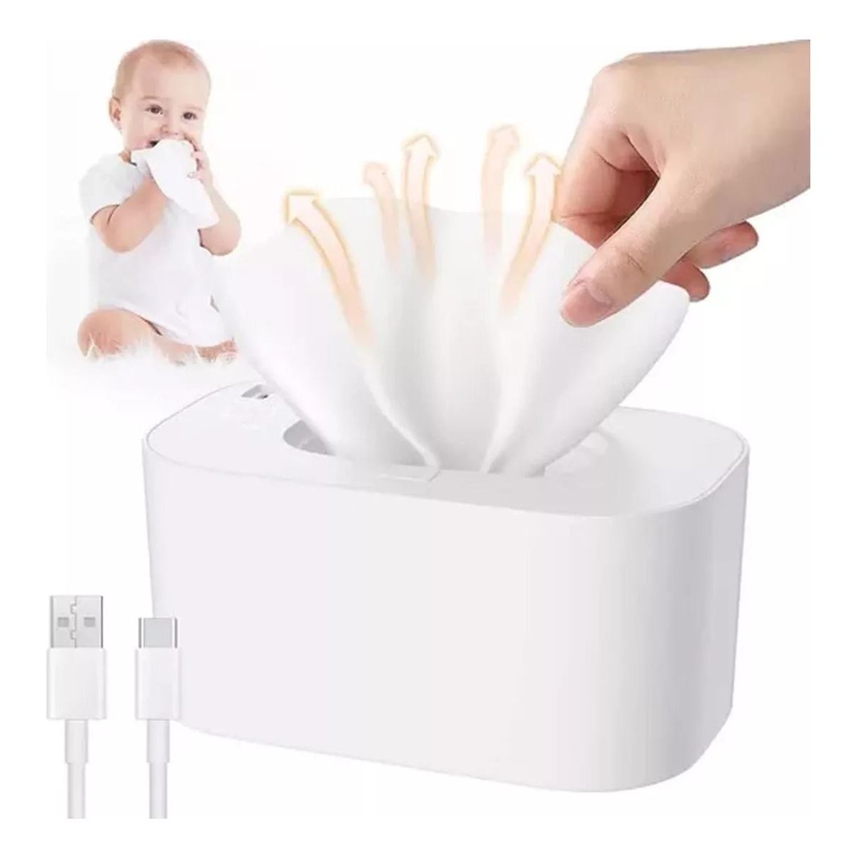 GENERICO - Calentador Portátil de Toallitas Húmedas para Bebés
