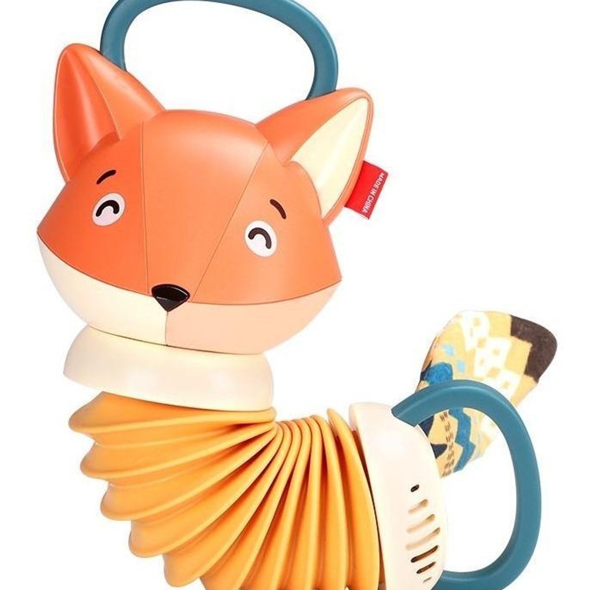 GENERICO - Sonajero Acordeón Mini Zorro de Madera para Niños