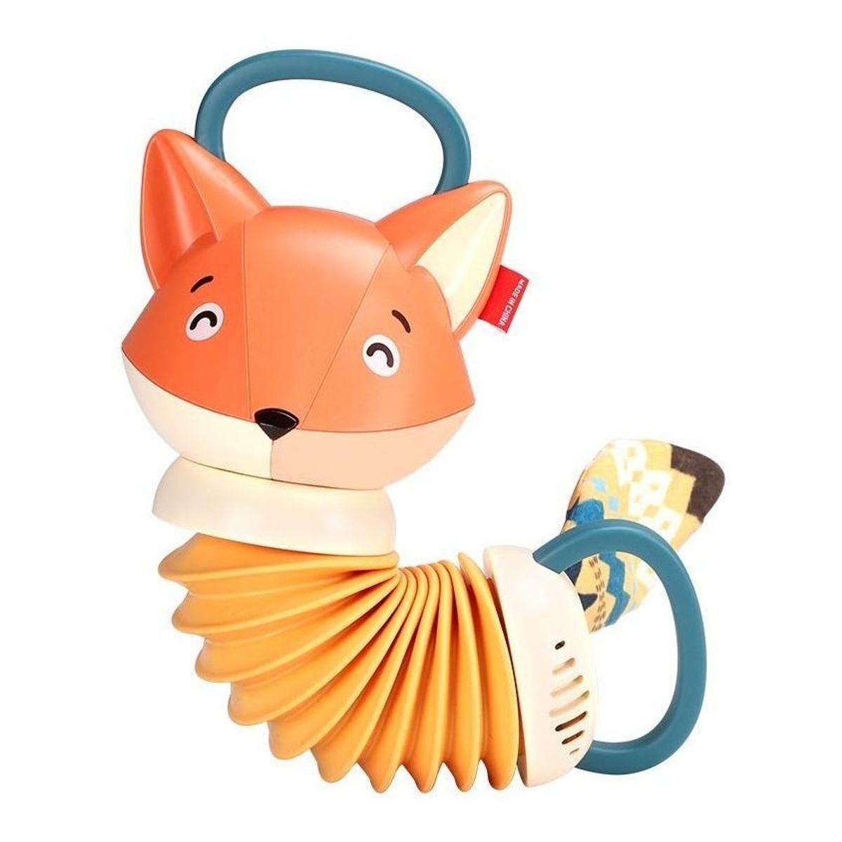 GENERICO - Sonajero Acordeón Mini Zorro de Madera para Niños