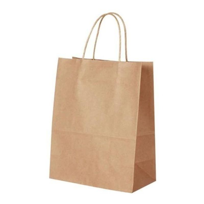 GENERICO - Bolsas de Papel Kraft 12 Unidades 21x27x11cm