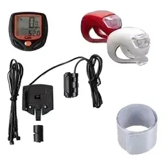 GENERICO - Velocímetro y Odómetro con Luces Reflectantes para Bicicletas