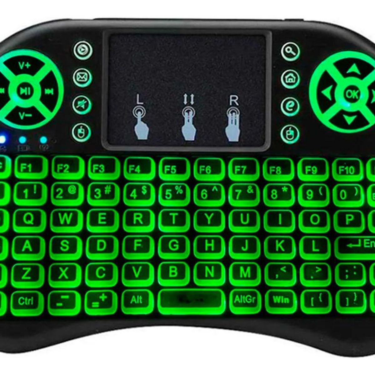 GENERICO - Teclado Inalámbrico con Touchpad para PC y Smart TV.