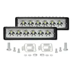 GENERICO - Pack de 2 Focos LED 18W Barra Neblinero para Auto