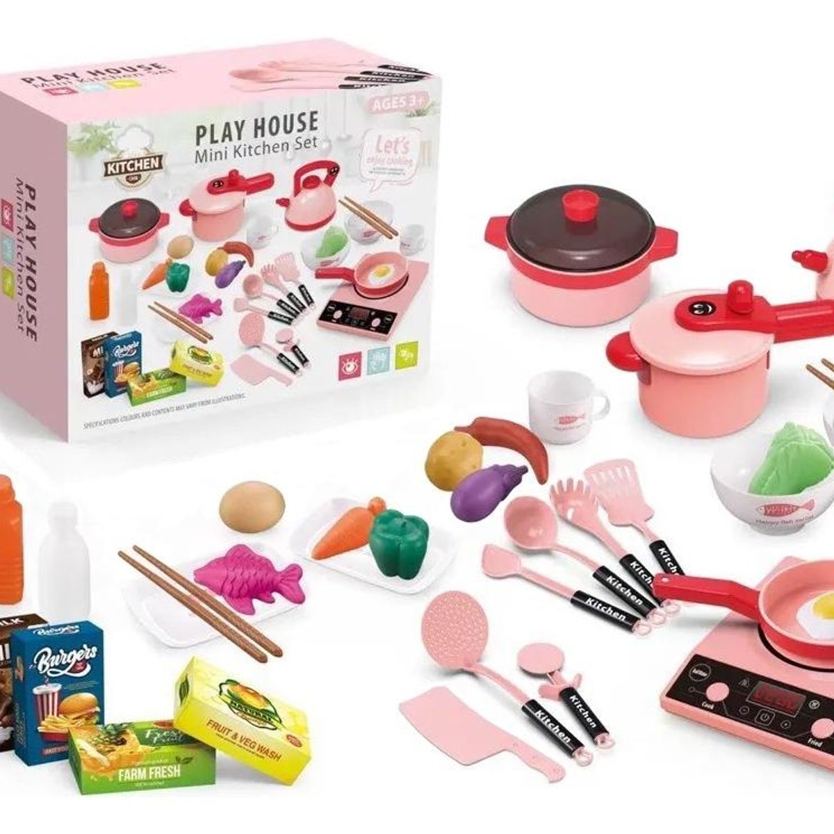 GENERICO - Set de Juguetes de Cocina con Accesorios Diversos