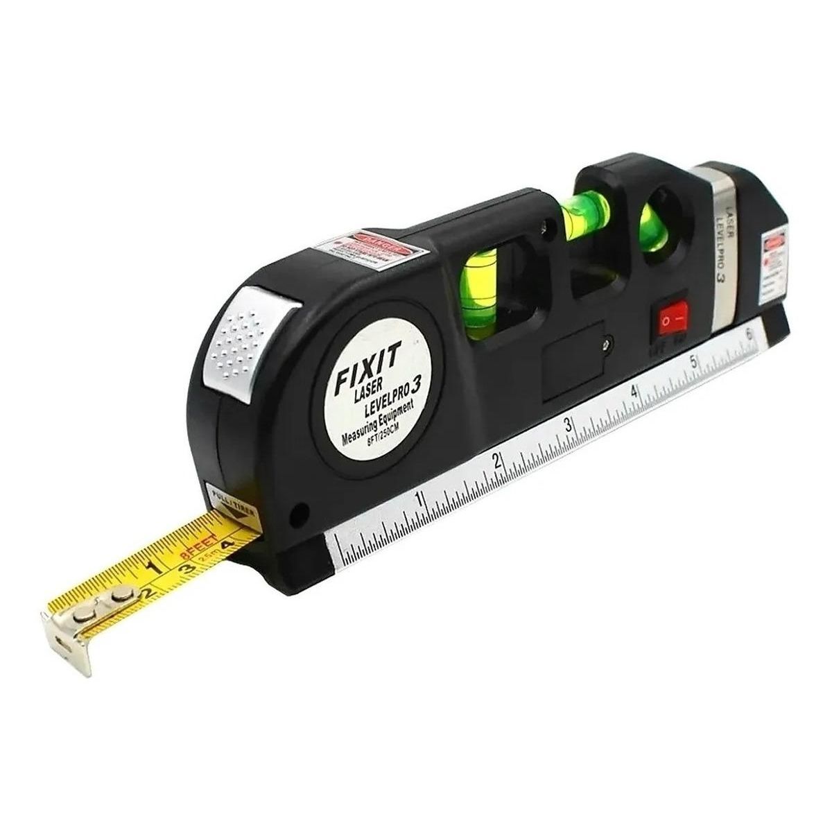 GENERICO - Cinta Métrica con Nivel Láser y 3 Modos de Uso