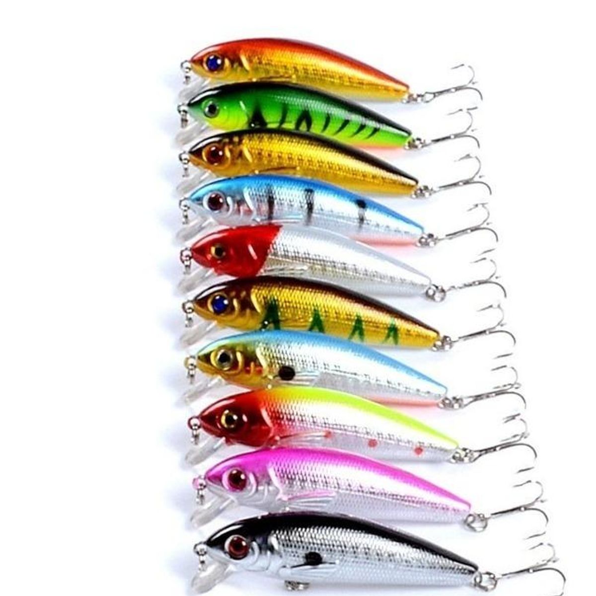 GENERICO - Pack de 10 Señuelos 72cm para Pesca de Lenguado