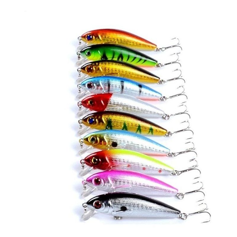 GENERICO - Pack de 10 Señuelos 72cm para Pesca de Lenguado
