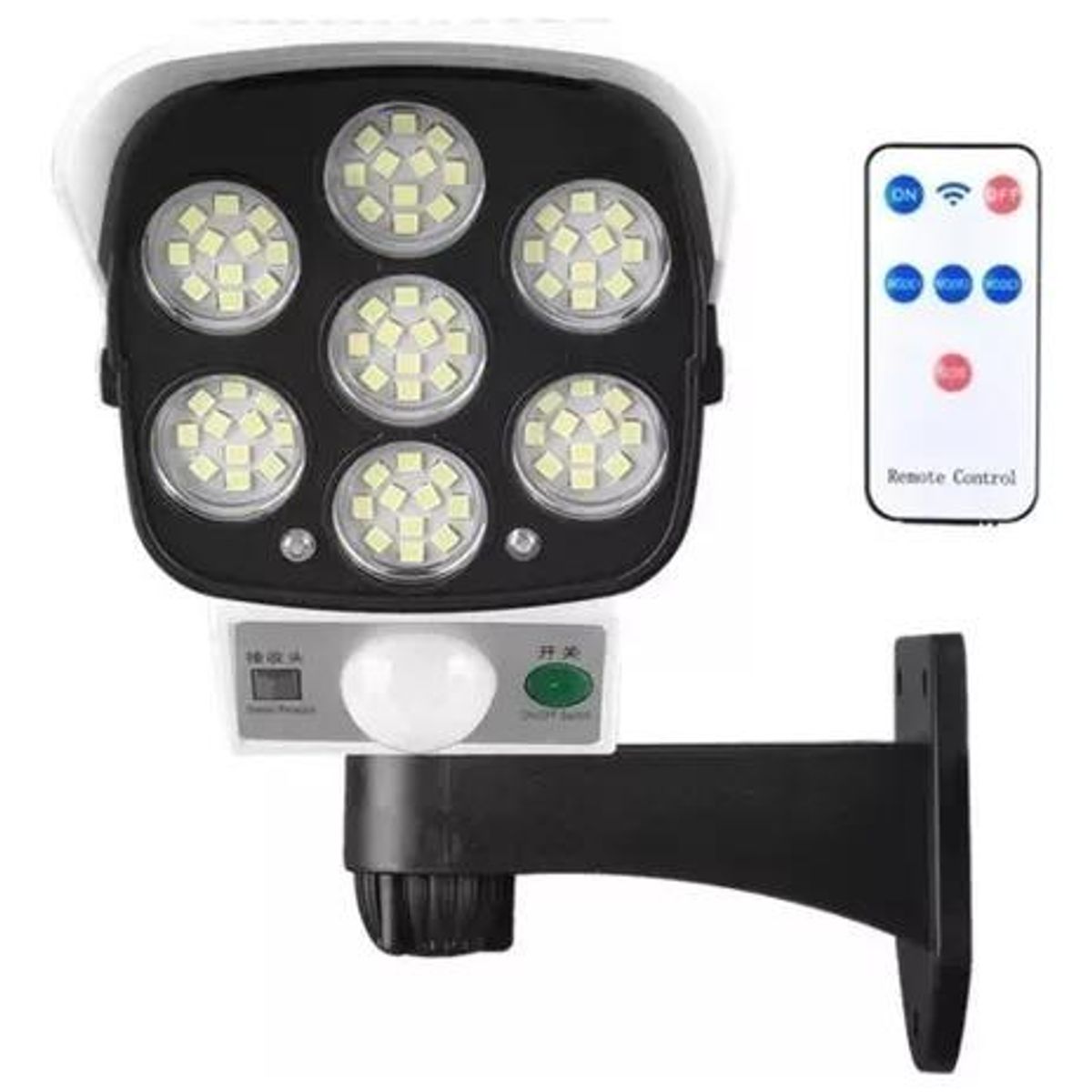 GENERICO - Lámpara Solar LED con Sensor de Movimiento y Control Remoto