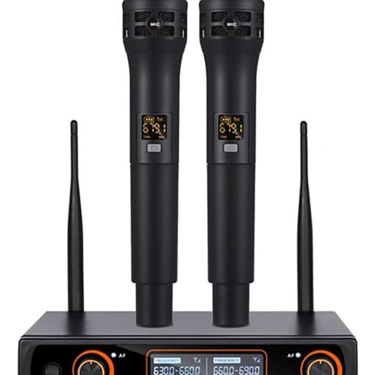 GENERICO - Micrófono Inalámbrico UHF Profesional con 2 Micrófonos