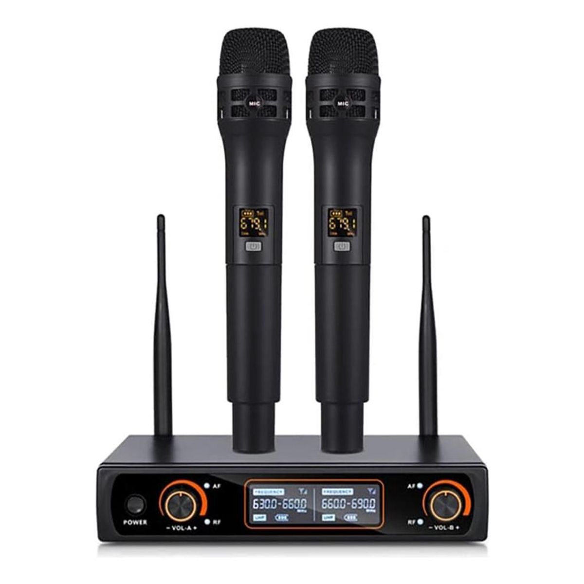 GENERICO - Micrófono Inalámbrico UHF Profesional con 2 Micrófonos