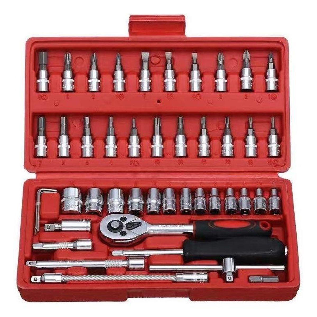 GENERICO - Set de Dados de 46 Piezas en Maletín Práctico