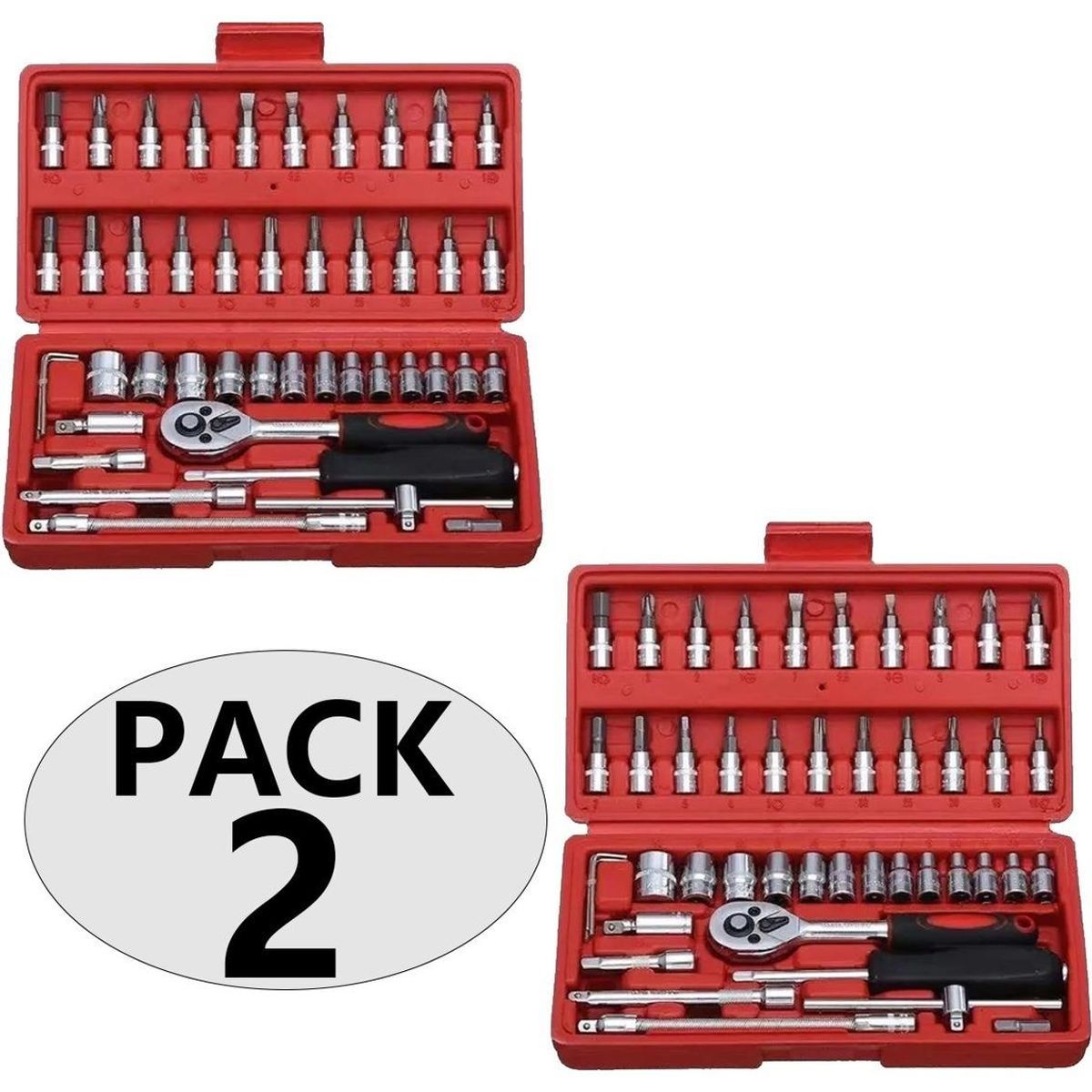 GENERICO - Set de Dados de 46 Piezas en Maletín Práctico