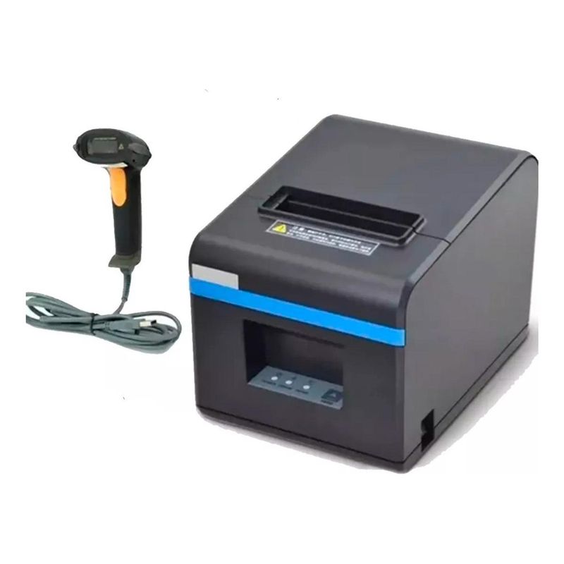 GENERICO - Impresora POS Térmica 80mm USB con Lector de Código de Barras