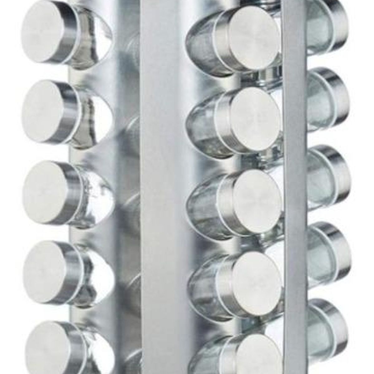 GENERICO - Especiero Giratorio de Acero Inoxidable con 16 Frascos