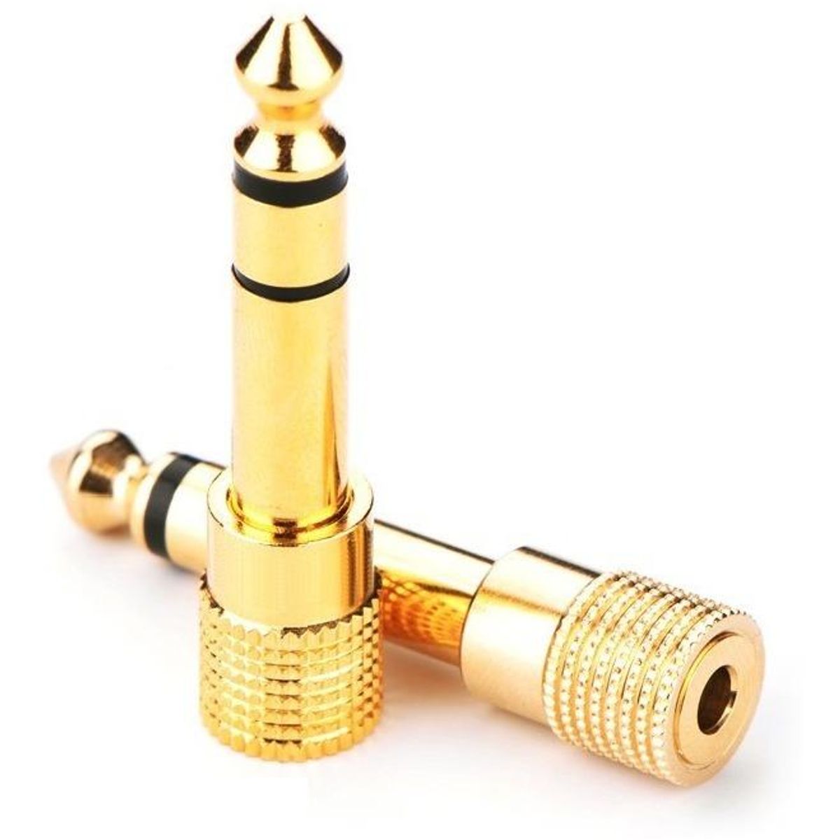 GENERICO - Pack de 2 Adaptadores de Audio Jack 63 mm a 35 mm