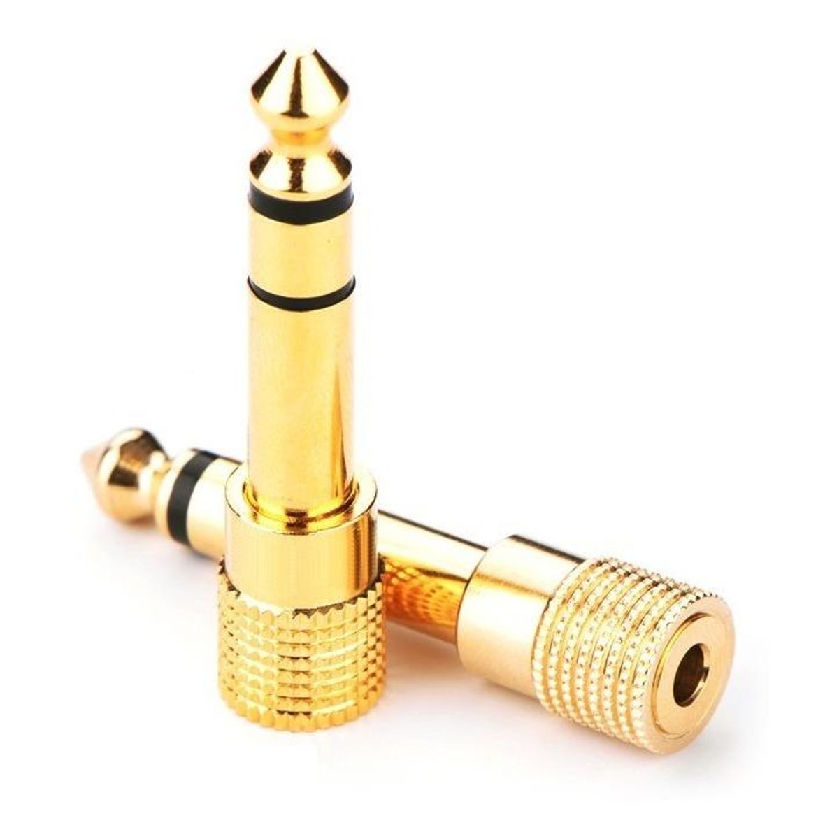 GENERICO - Pack de 2 Adaptadores de Audio Jack 63 mm a 35 mm