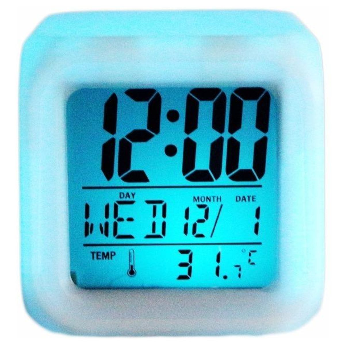 GENERICO - Reloj despertador digital LED con cambia colores