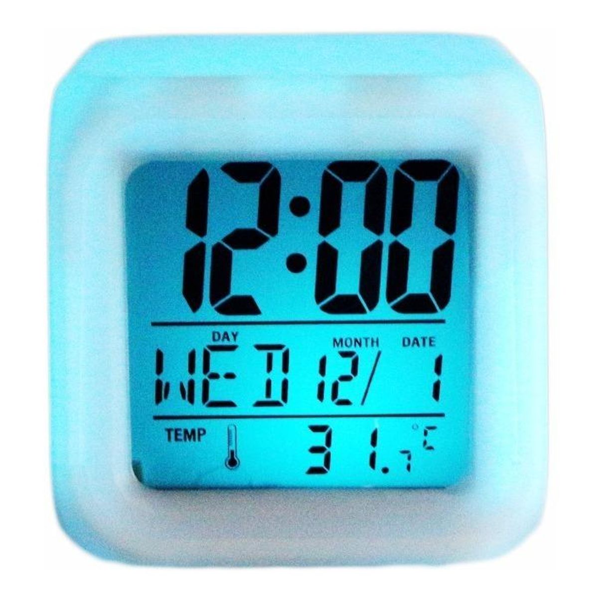 GENERICO - Reloj despertador digital LED con cambia colores