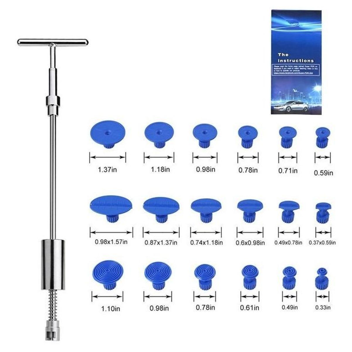 GENERICO - Kit de Desabolladura con Ventosa para Autos