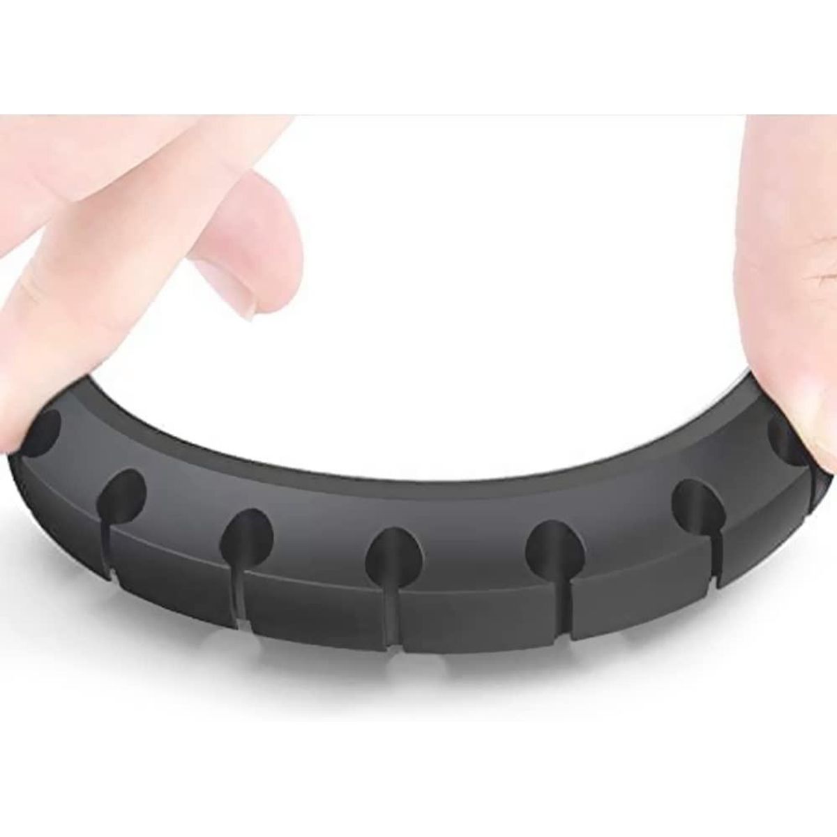 GENERICO - Organizador de Cables de Silicona con 7 Ranuras Flexible