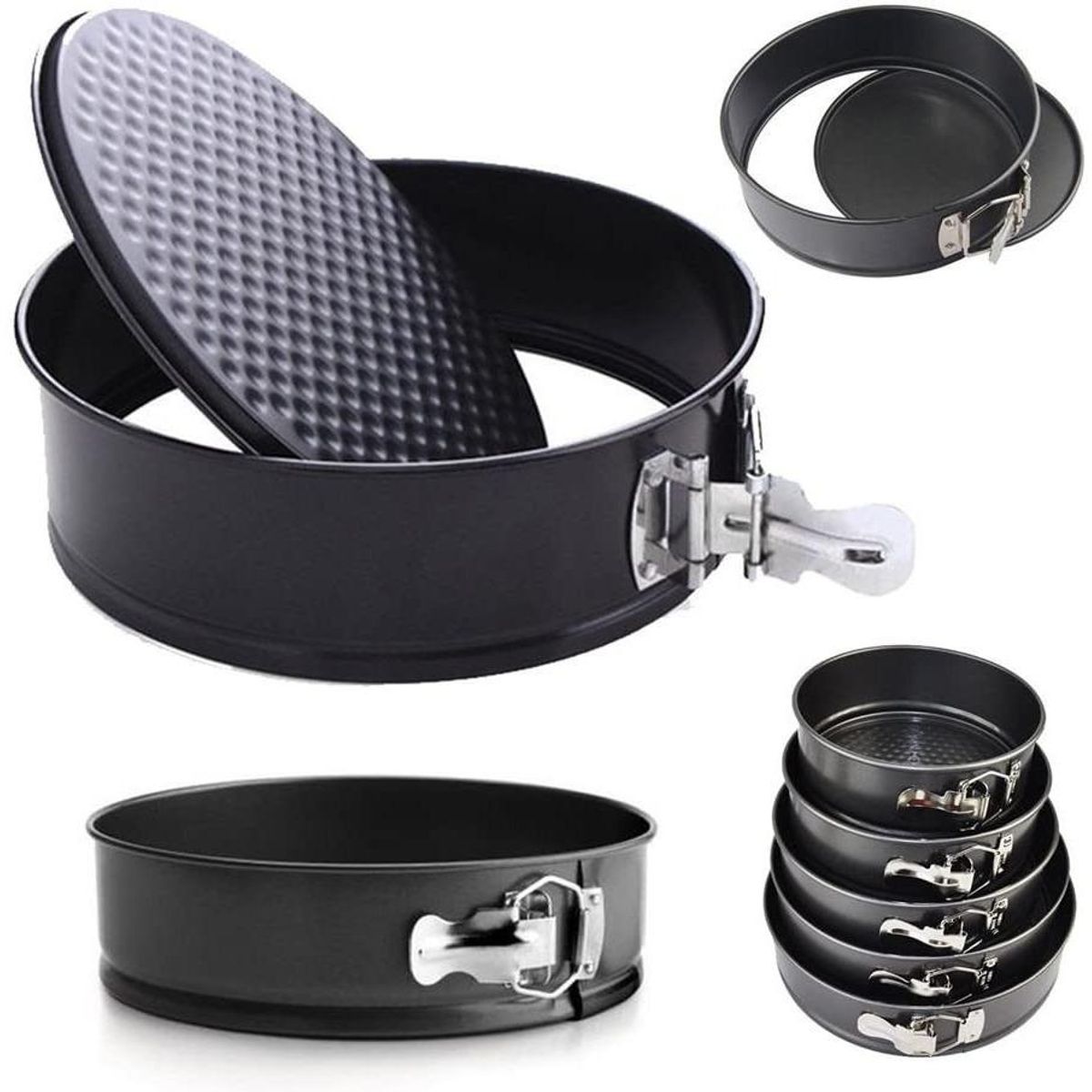 GENERICO - Set de 6 Moldes Redondos Antiadherentes para Repostería