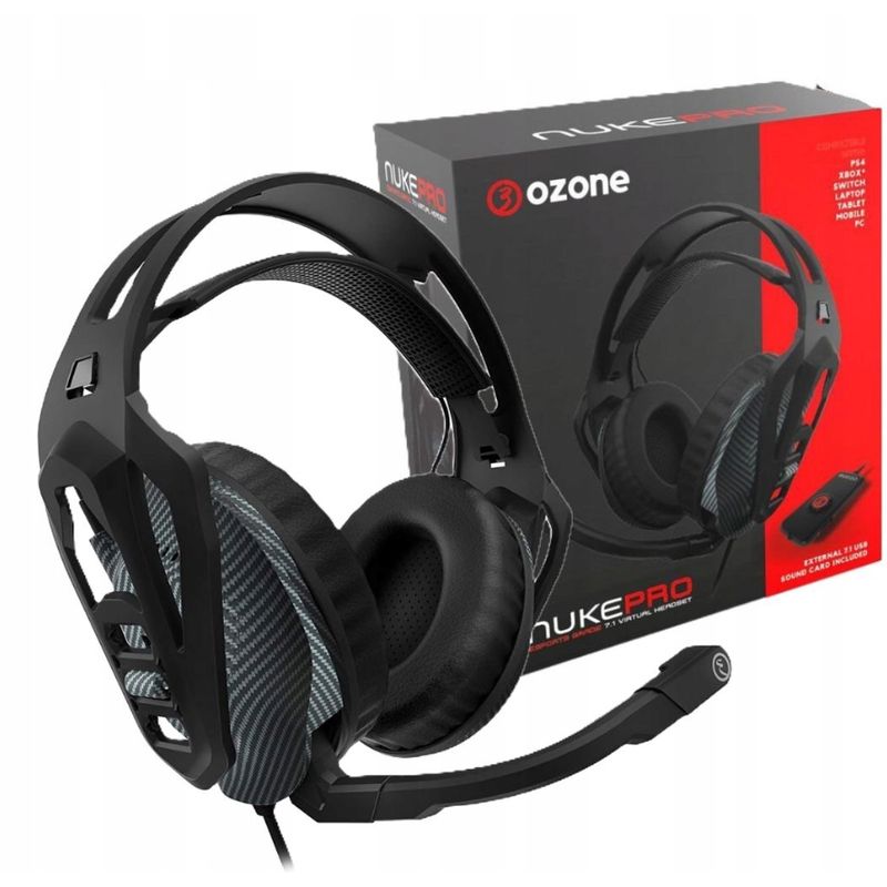 OZONE - Audífonos Gamer On-Ear - Ozone Nuke Pro - 3.5 mm. - Black