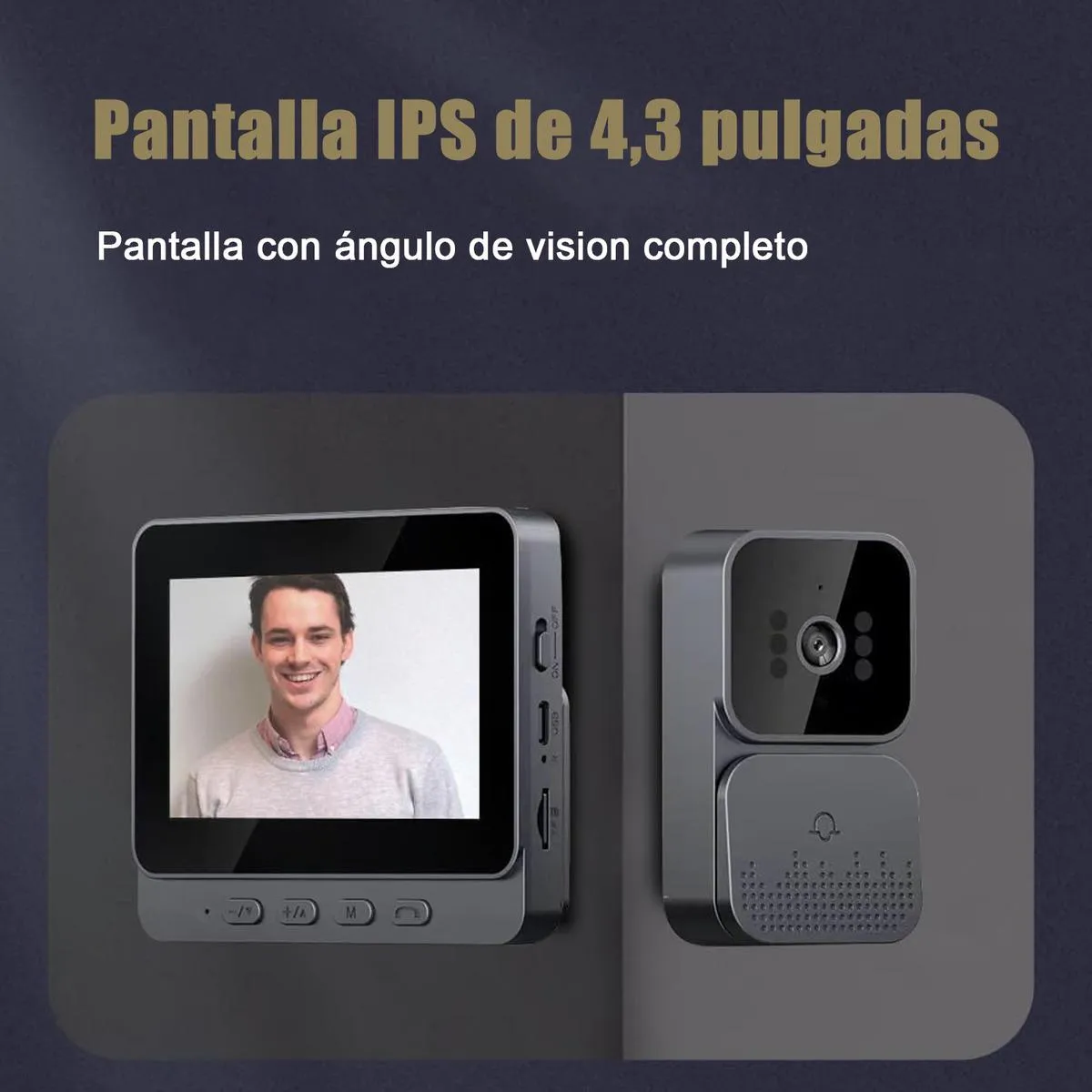 GENERICO - Videoportero Inalambrico con Pantalla LCD de 43 pulgadas