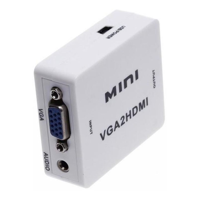 GENERICO - Adaptador VGA a HDMI 1080p con Audio para Proyectores