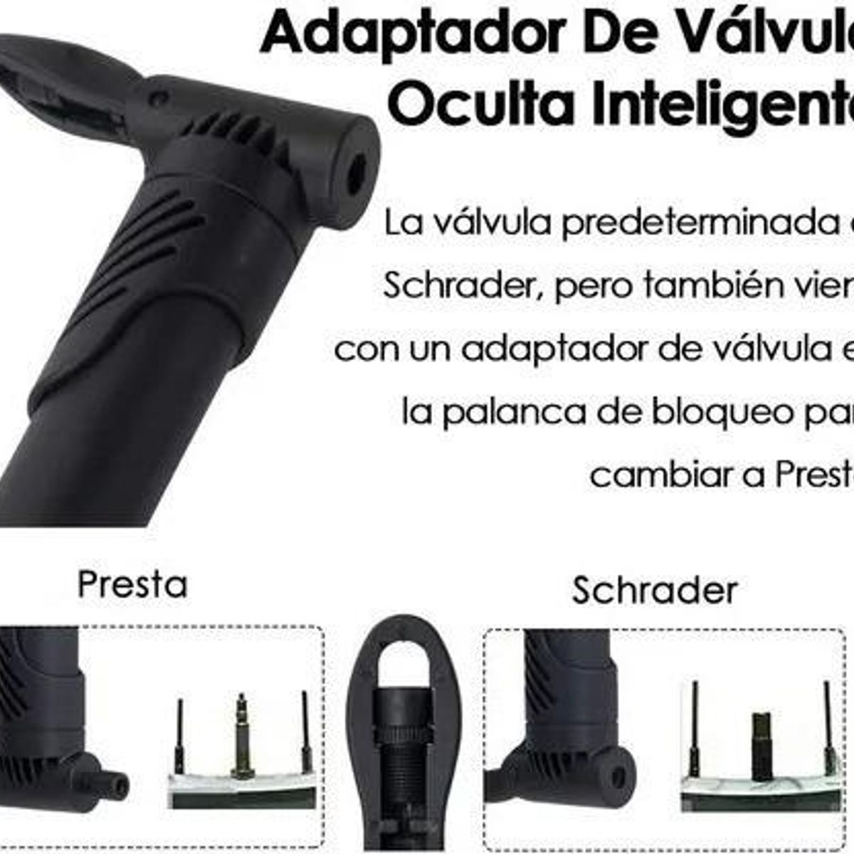 GENERICO - Mini Bombín Inflador Manual para Bicicleta - 120 PSI