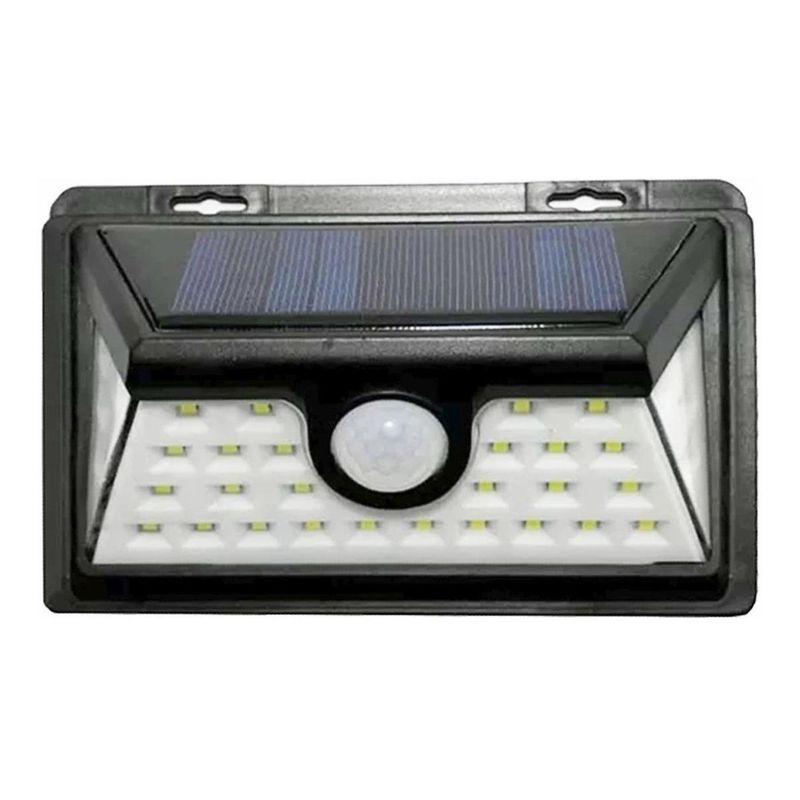 GENERICO - Foco Solar Exterior 30 LED con Sensor de Movimiento 800 Lm