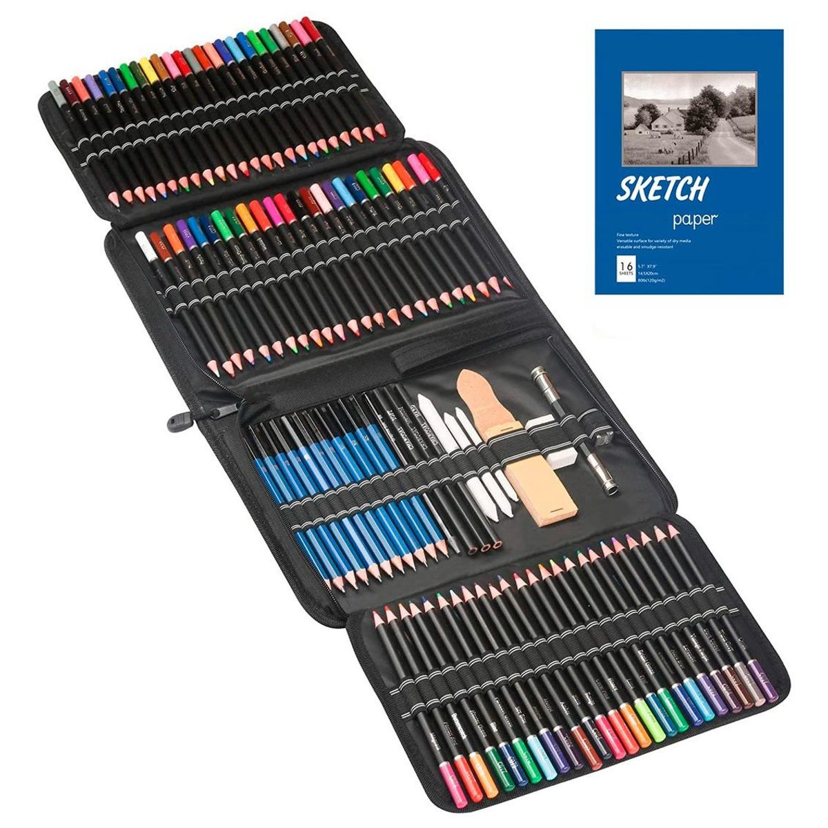 GENERICO - Set de Lápices Profesionales de Dibujo - 145 Piezas