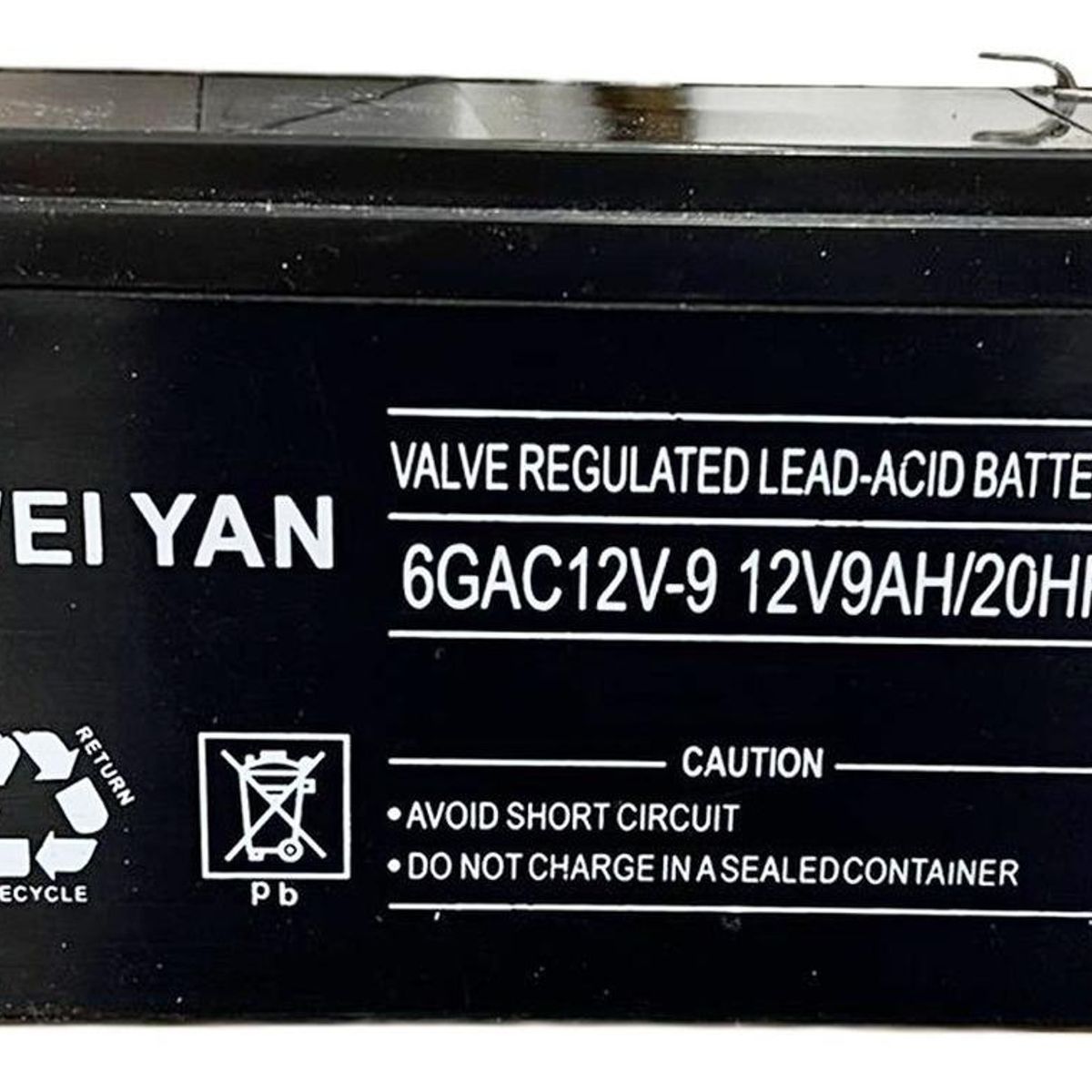 GENERICO - Batería de 12V 9Ah para Motos Autos y Sistemas de Alarmas