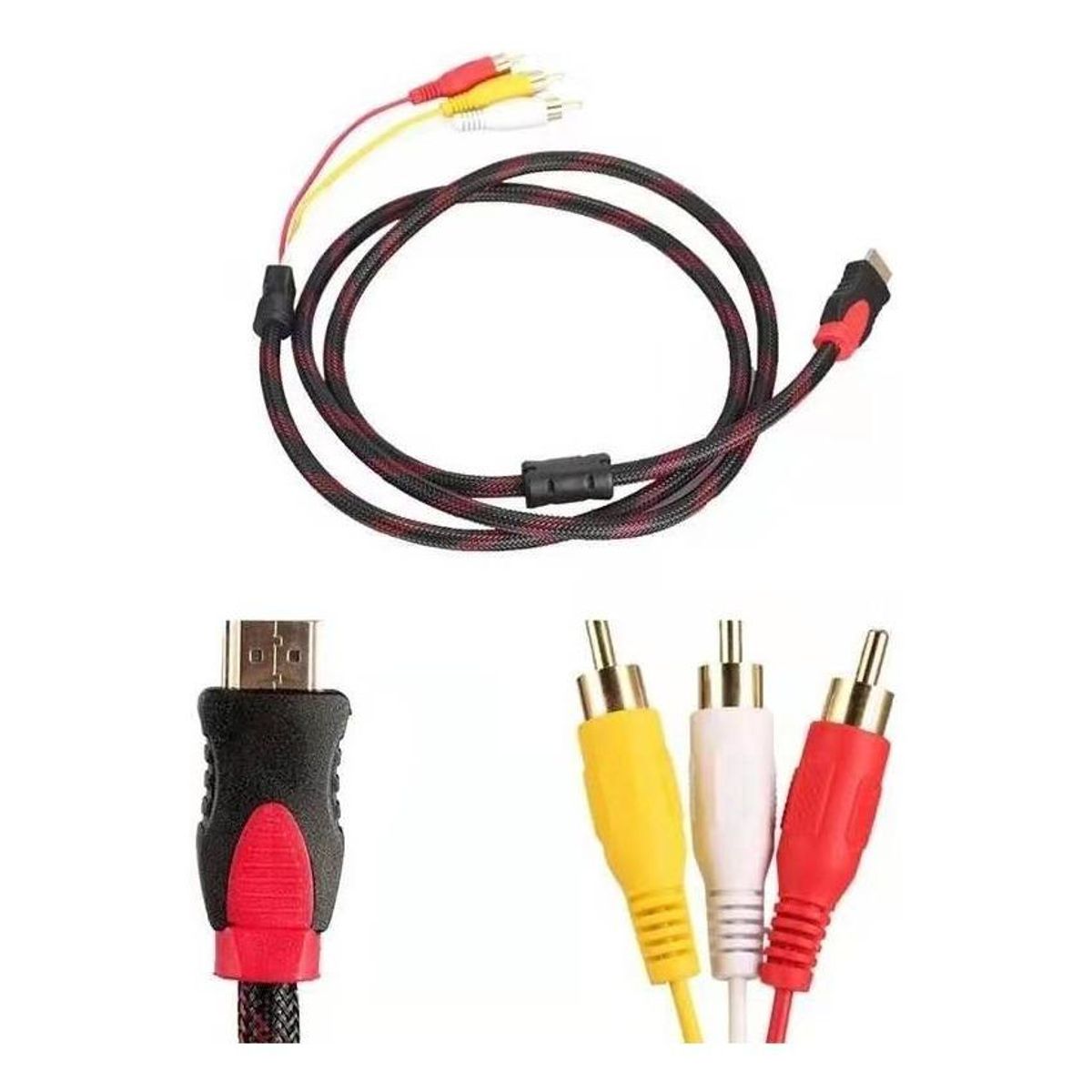 GENERICO - Cable HDMI a 3 RCA Macho 15 Metros para Audio y Video