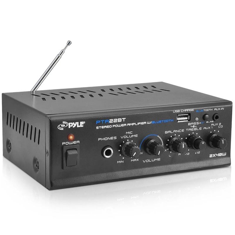 PYLE - Amplificador de Audio Pyle con Bluetooth.