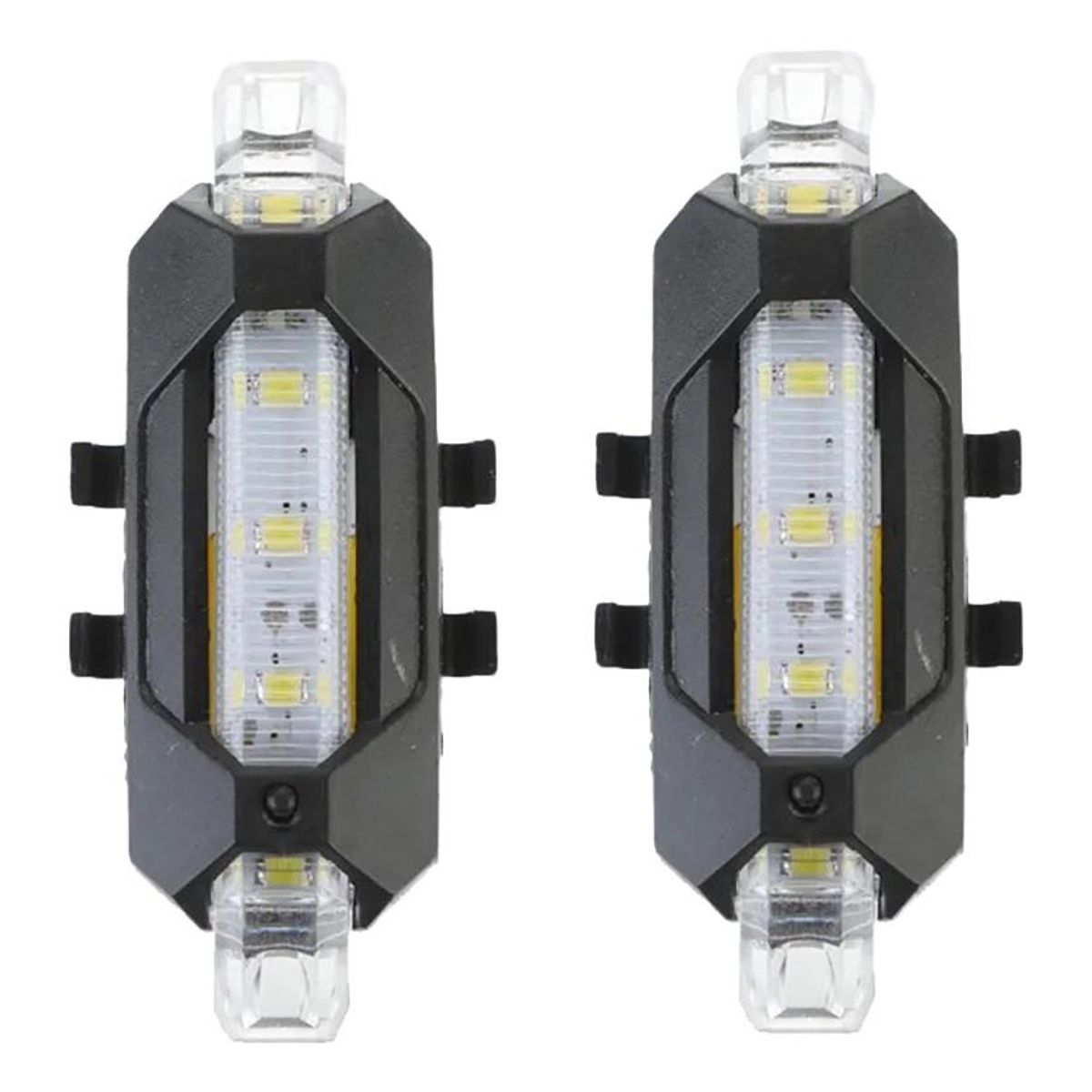 GENERICO - Pack de 2 Luces LED Recargables para Bicicleta Impermeables