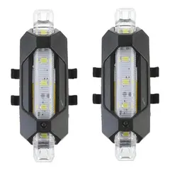GENERICO - Pack de 2 Luces LED Recargables para Bicicleta Impermeables