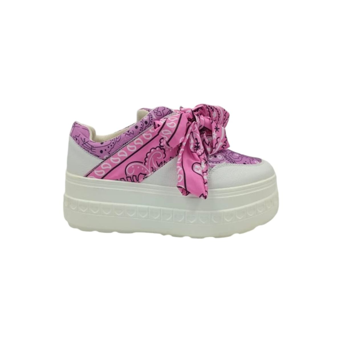 HERIEL - Zapatilla Blanca Plataforma Mujer