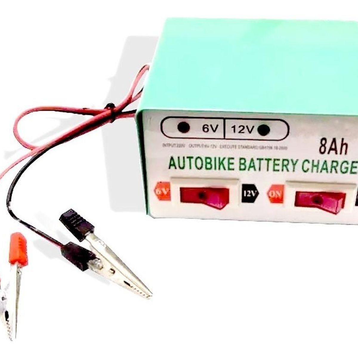 GENERICO - Cargador de batería para autos y motos 6V y 12V