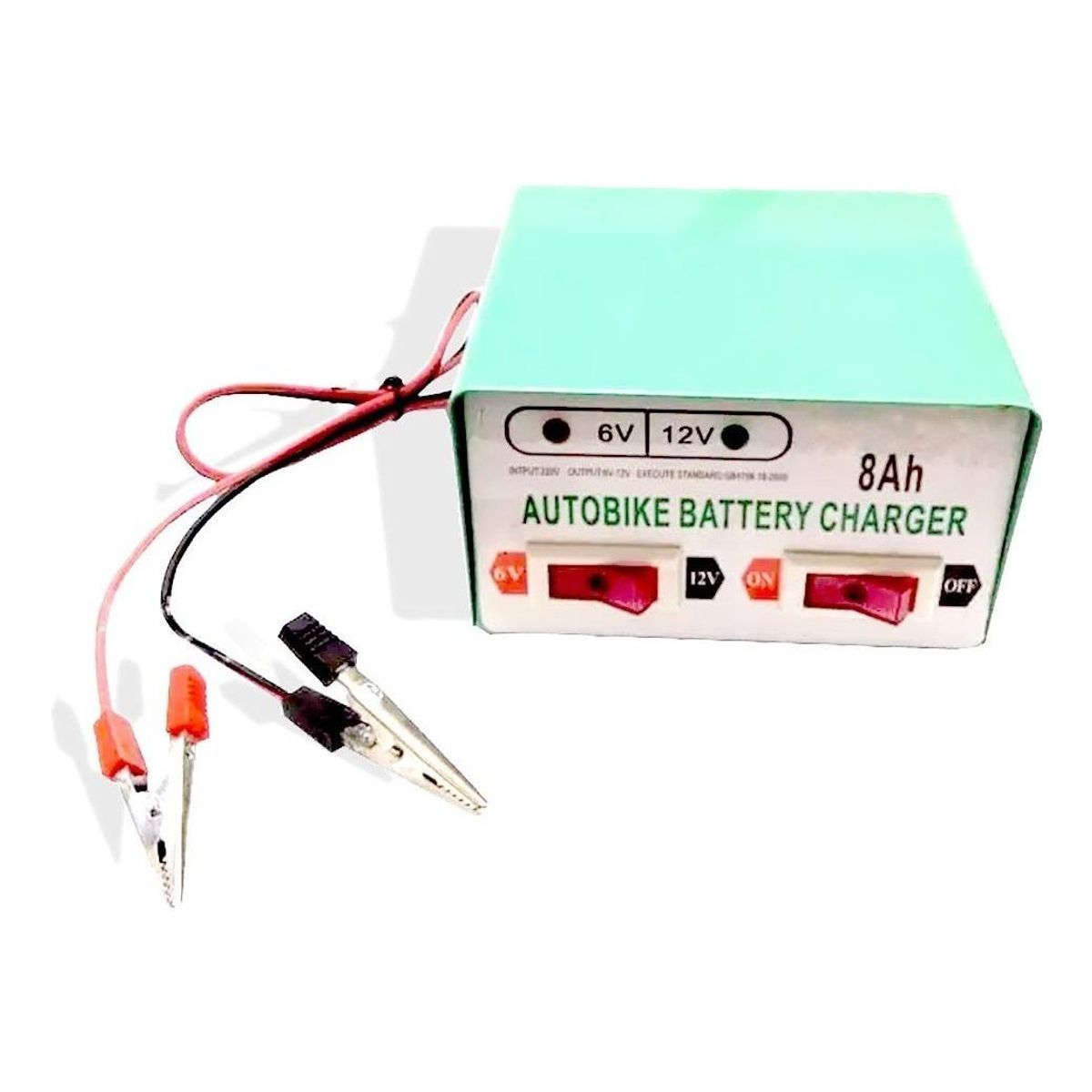 GENERICO - Cargador de batería para autos y motos 6V y 12V