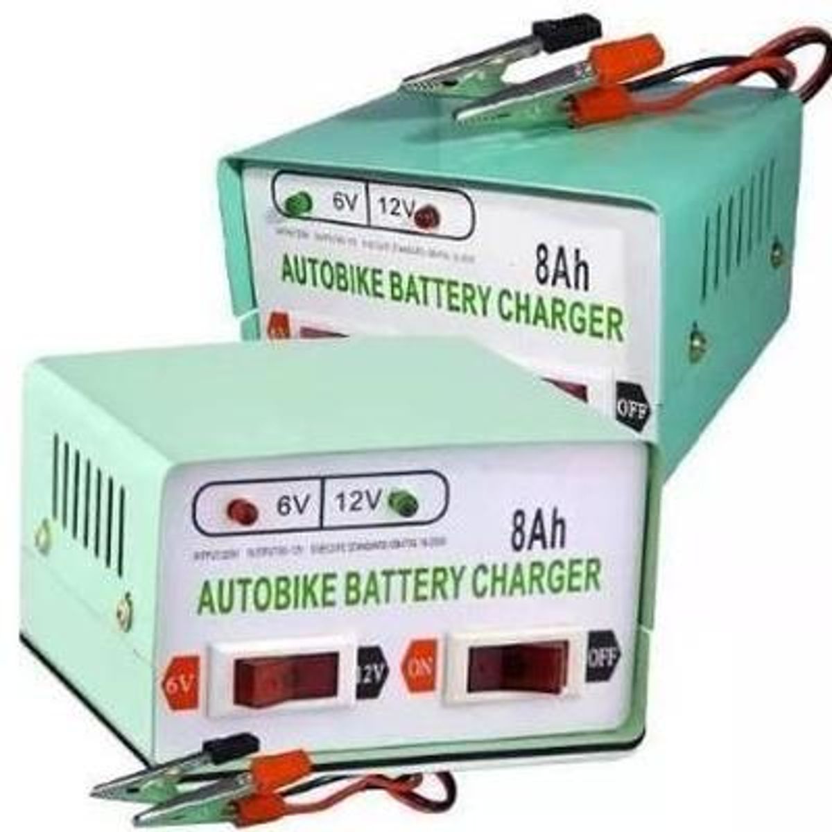 GENERICO - Cargador de batería para autos y motos 6V y 12V