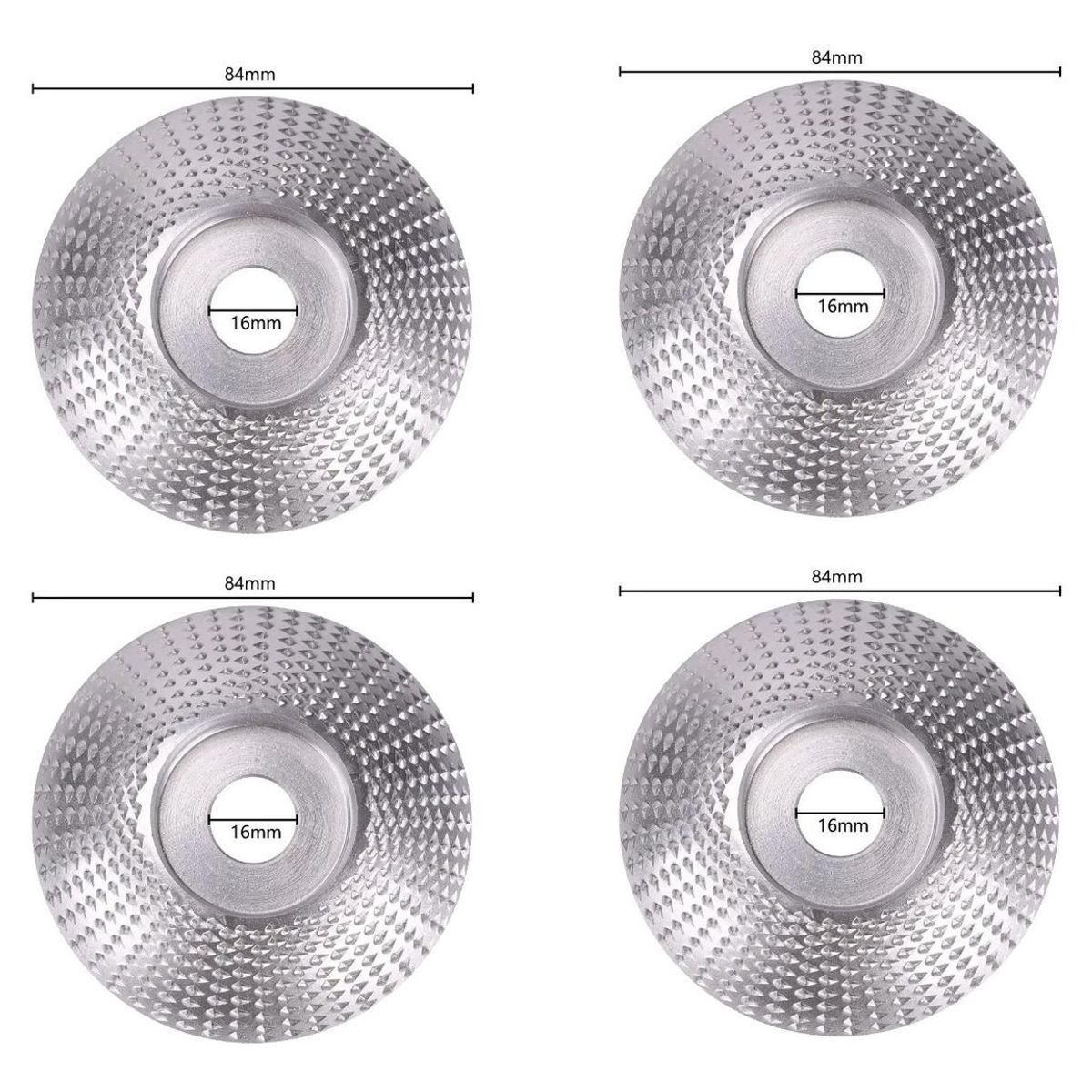 GENERICO - Pack de 4 Discos de Amoladora Angular para Madera