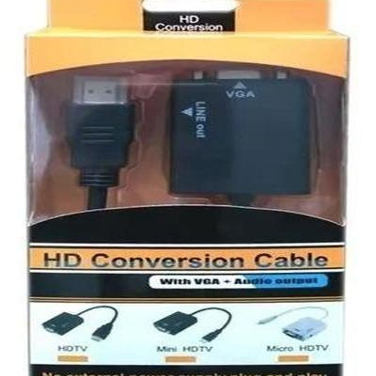 GENERICO - Adaptador HDMI a VGA + Audio HD Plug and Play