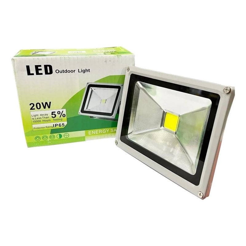 GENERICO - Foco LED Plano Reflector 20W para Exterior - 2000 Lúmenes